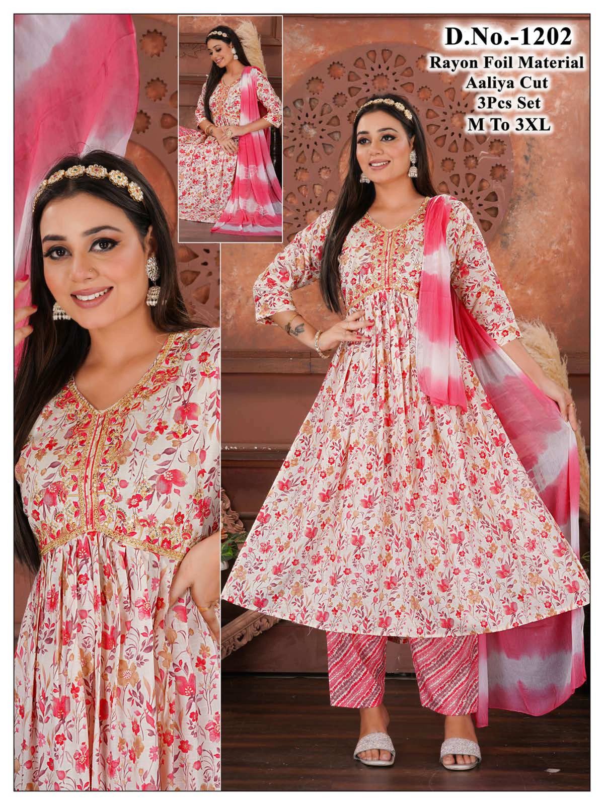 Pashmina Alia Vol 3 By Golden Designer Rayon Printed Kurti With Bottom Dupatta Wholesalers In Delhi
